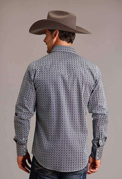 CAMISA MANGA LARGA CUADRICULA CHEVRON 1856