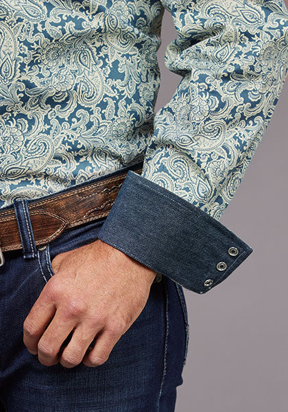 CAMISA MANGA LARGA TONAL PAISLEY 2034