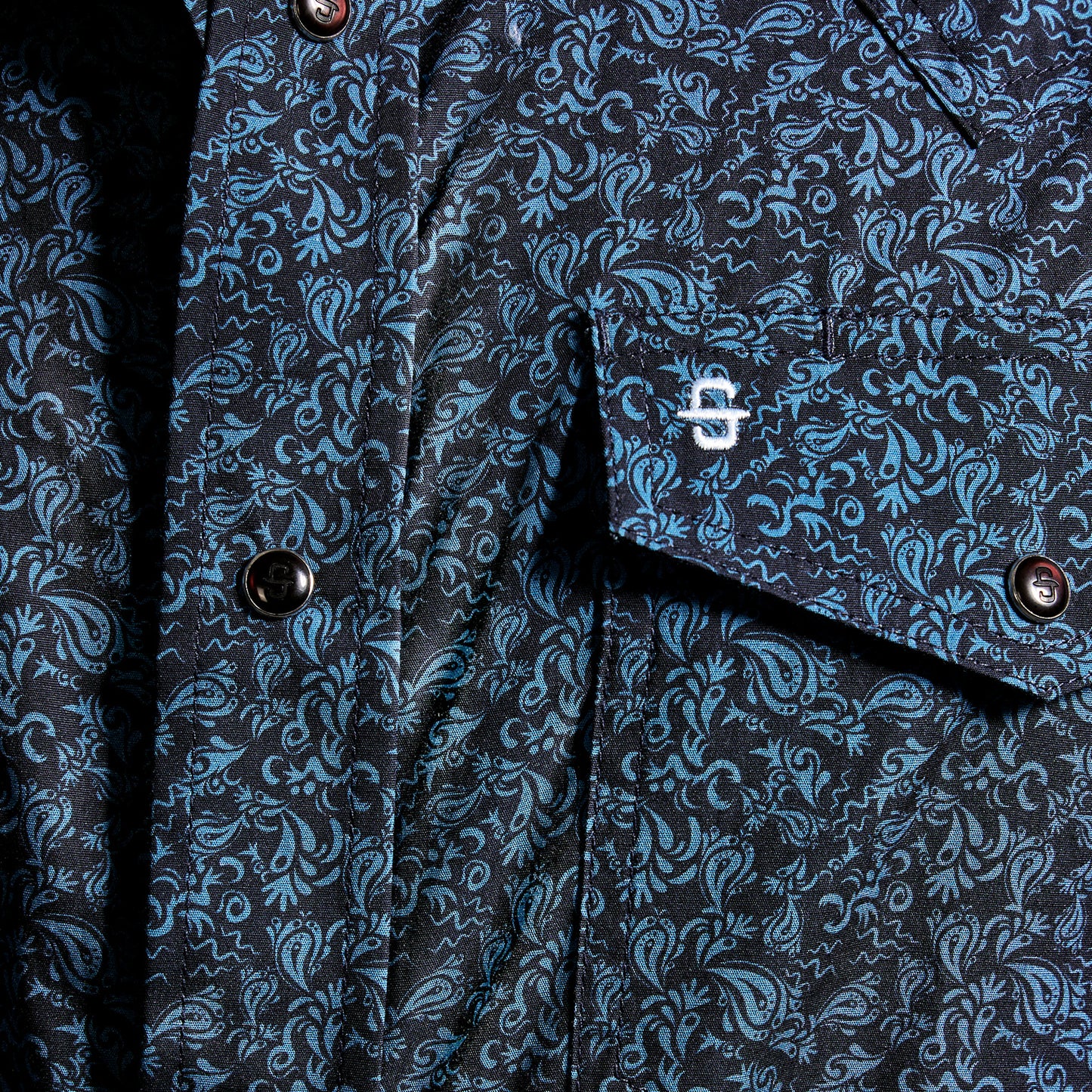 Camisa Caballero Vintage Range Printed Sable Crest | Stetson®