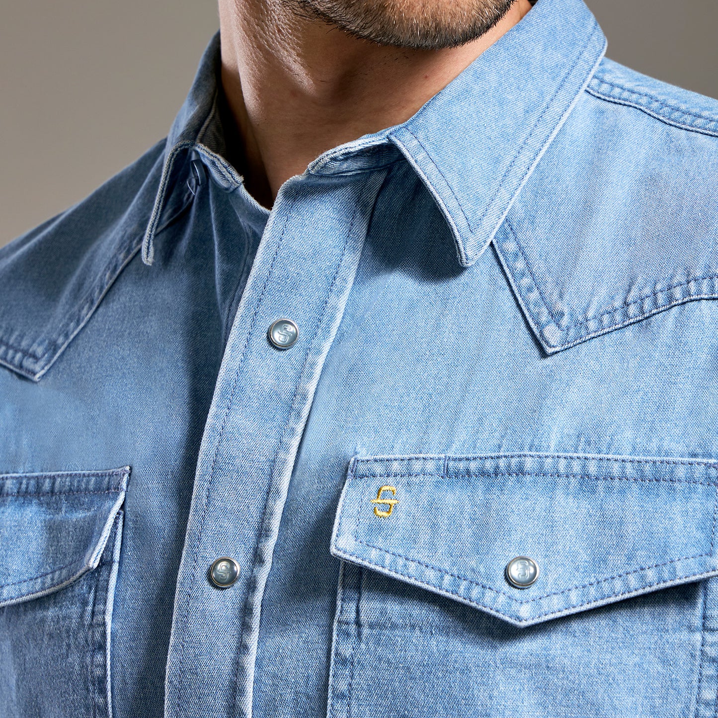 Camisa Caballero Vintage Range Denim | Stetson®