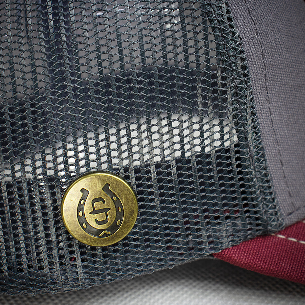 Gorra Trucker Gris / Rojo STS36 | Stetson®