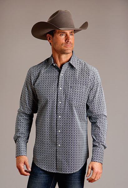 CAMISA MANGA LARGA CUADRICULA CHEVRON 1856