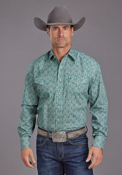 CAMISA MANGA LARGA MEDALLON WALLPAPER 2141