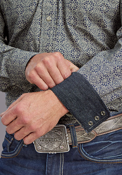 CAMISA MANGA LARGA MEDALLON BLUE 2138