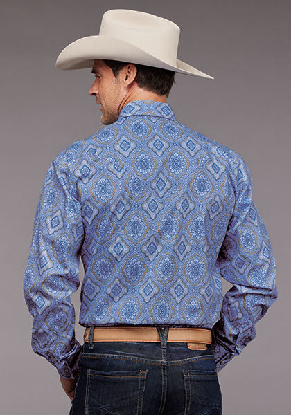 CAMISA MANGA LARGA CHAMBRAY MEDALLION PAISLEY 2031