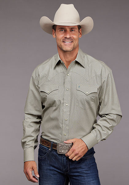 CAMISA MANGA LARGA CUADRADO NEAT 2032