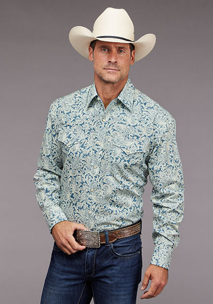 CAMISA MANGA LARGA TONAL PAISLEY 2034