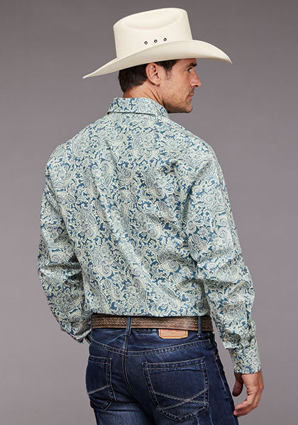 CAMISA MANGA LARGA TONAL PAISLEY 2034