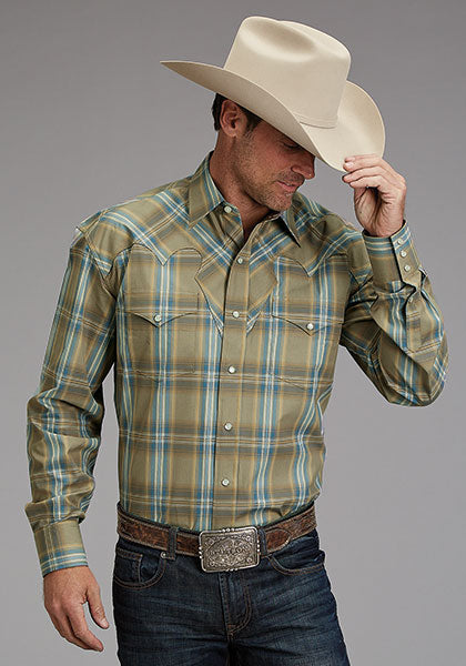 CAMISA MANGA LARGA CUADROS SAND RIGE 1928