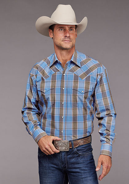 CAMISA MANGA LARGA CUADROS CHAMBRAY 2039