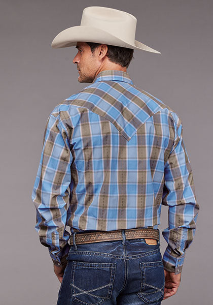 CAMISA MANGA LARGA CUADROS CHAMBRAY 2039