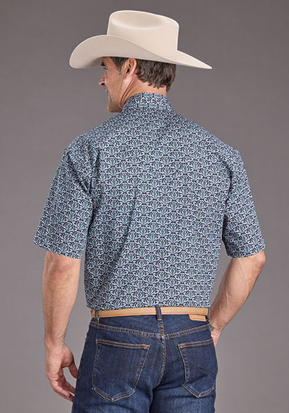 Camisa Stetson Medallon Azul