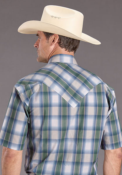 Camisa Stetson Manga Corta Moss Dobby