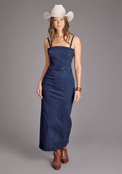 Vestido Tirantes Mezclilla Stretch Azul