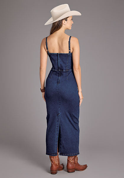 Vestido Tirantes Mezclilla Stretch Azul