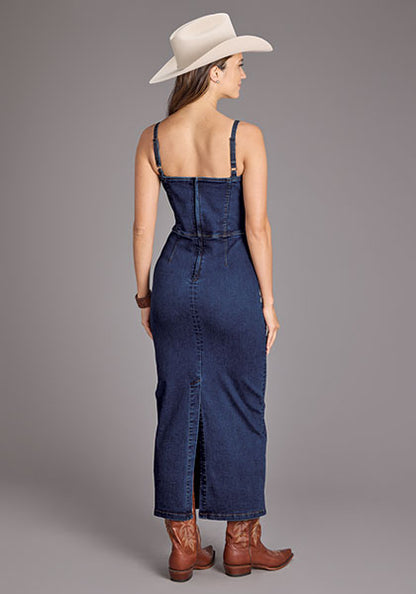 Vestido Tirantes Mezclilla Stretch Azul