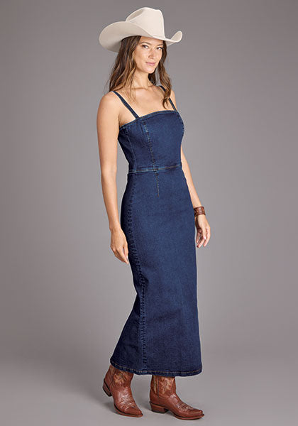 Vestido Tirantes Mezclilla Stretch Azul
