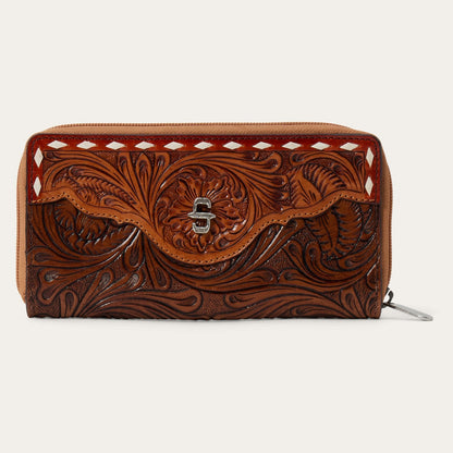 Cartera Stetson Dama Grabado y Cierre