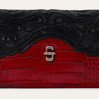 Cartera Stetson Dama Relieve Cocodrilo