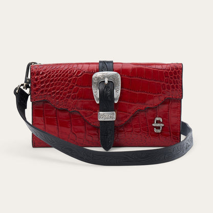 Cartera Stetson Tipo Clutch Relieve de Cocodrilo