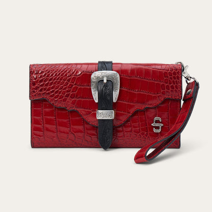 Cartera Stetson Tipo Clutch Relieve de Cocodrilo