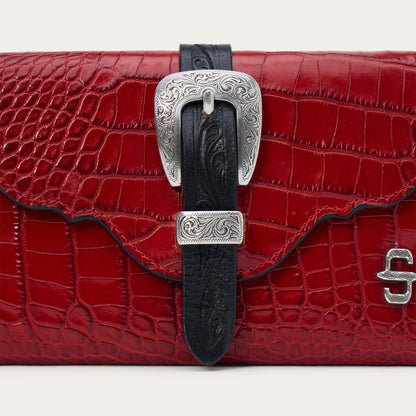 Cartera Stetson Tipo Clutch Relieve de Cocodrilo