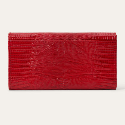 Cartera Stetson con Solapa Relieve Tipo Lagarto