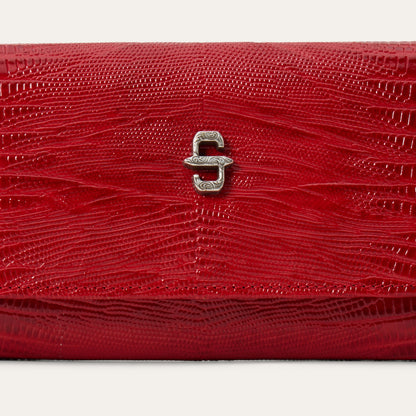 Cartera Stetson con Solapa Relieve Tipo Lagarto
