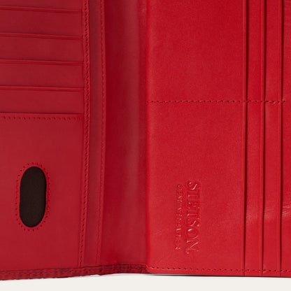 Cartera Stetson con Solapa Relieve Tipo Lagarto