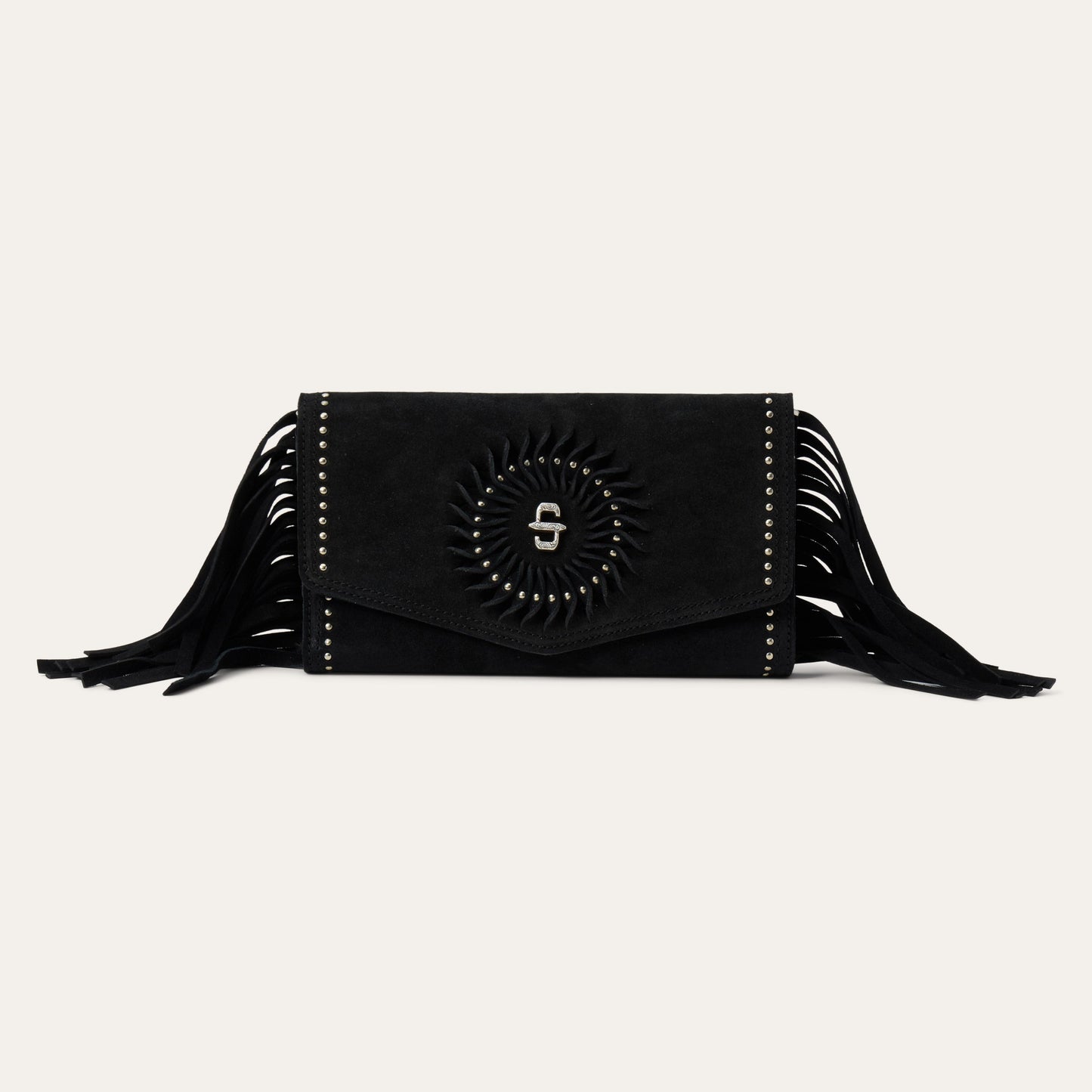 Cartera Tipo Clutch de Gamuza Flecos y Espiral | Stetson®