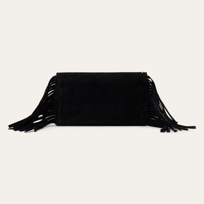 Cartera Stetson Tipo Clutch de Gamuza Flecos y Espiral