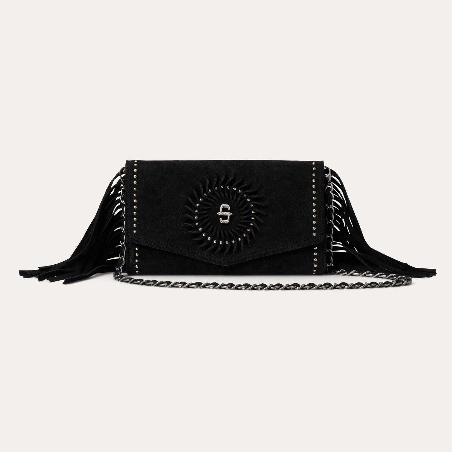 Cartera Tipo Clutch de Gamuza Flecos y Espiral | Stetson®
