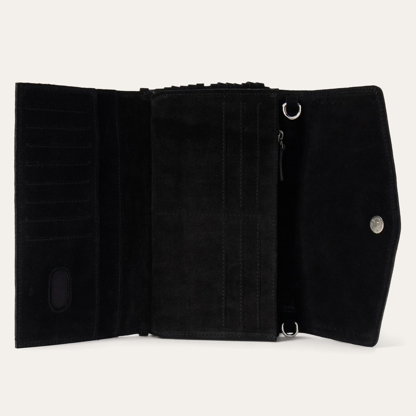 Cartera Tipo Clutch de Gamuza Flecos y Espiral | Stetson®