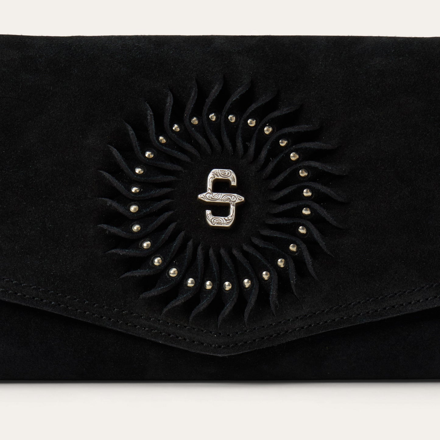 Cartera Tipo Clutch de Gamuza Flecos y Espiral | Stetson®