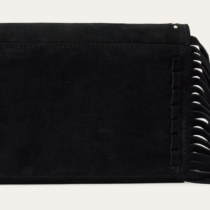 Cartera Stetson Tipo Clutch de Gamuza Flecos y Espiral