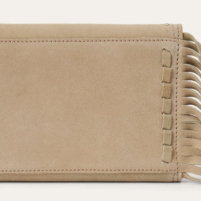 Cartera Stetson Tipo Clutch de Gamuza Flecos y Espiral