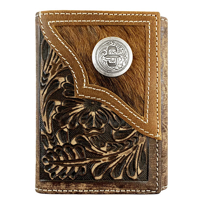 Cartera Artesanal Triple Pliegue Vintage