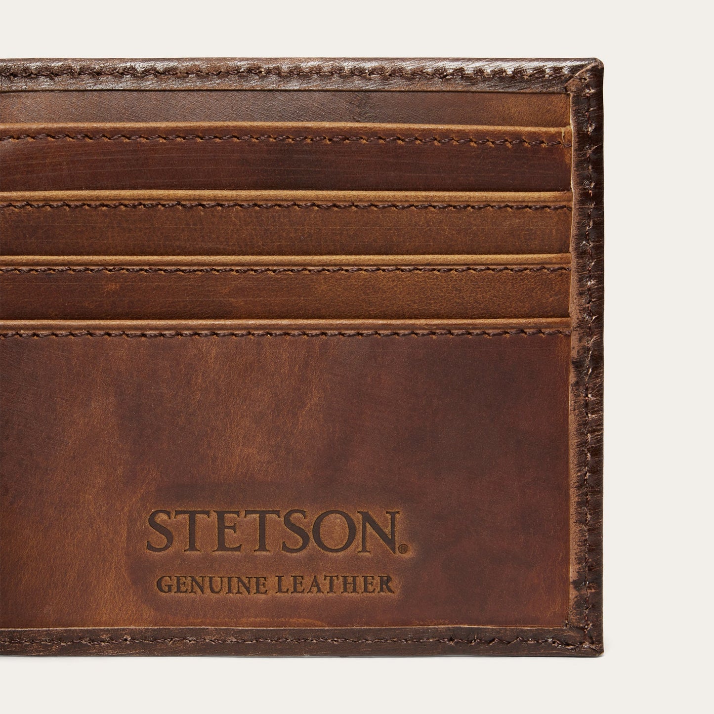 Cartera Artesanal Doble Pliegue Vintage | Stetson