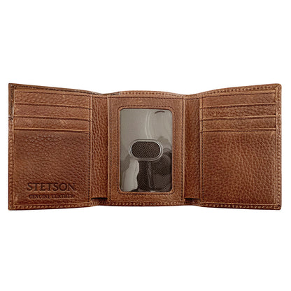 Cartera Stetson Artesanal Western Triple Pliegue