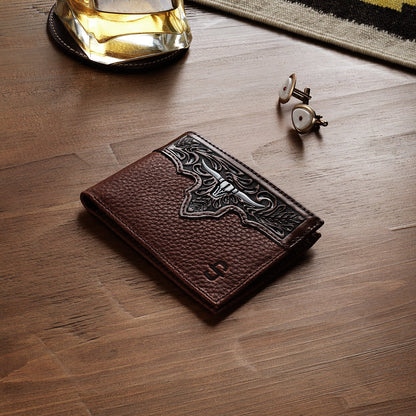 Cartera Artesanal Western Doble Pliegue