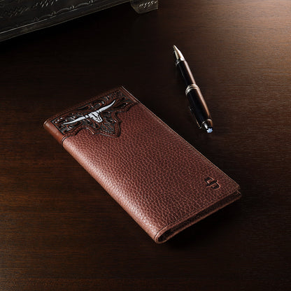 Cartera Chequera Artesanal Western Doble Pliegue