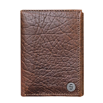Cartera Artesanal Bisonte Triple Pliegue