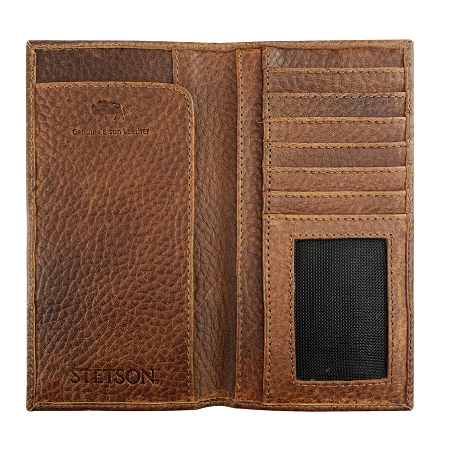 Cartera Chequera Artesanal Bisonte Doble Pliegue | Stetson