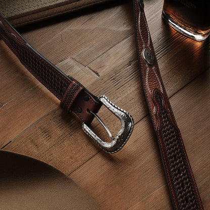 Cinturón Stetson Piel Natural Brown