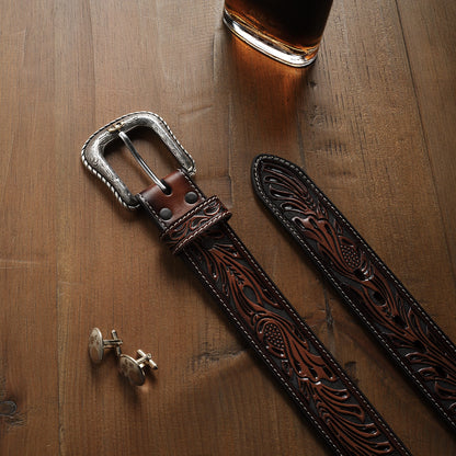 Cinturón Stetson Piel Dark Brown 7500