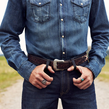 Cinturón Stetson Piel Vintage Brown