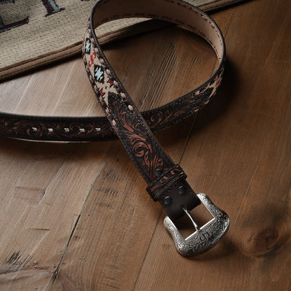 Cinturón Stetson Piel Vintage Brown