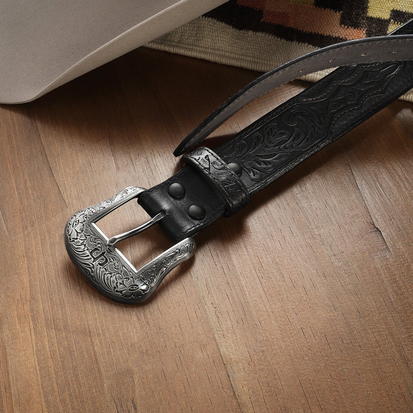 Cinturón Caballero Piel de Bisonte Repujado | Stetson®