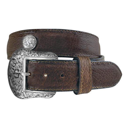 Cinturón de Piel Caballero Bisonte Hazelnut 5500 | Stetson