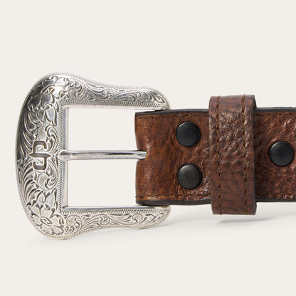 Cinturón Stetson Piel de Bisonte Conchos
